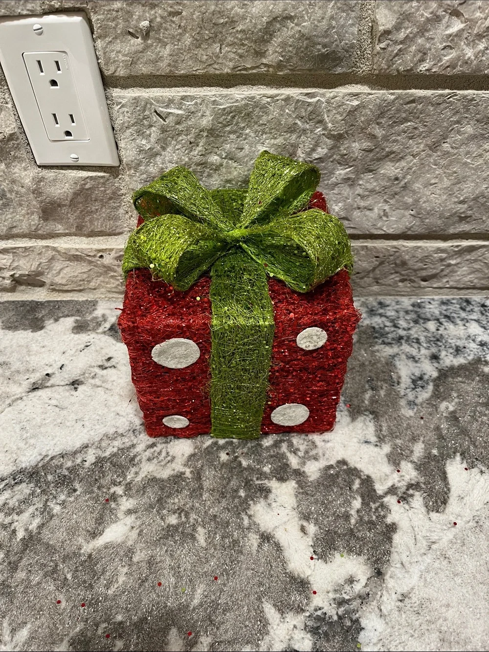 Lot of 3 Pier 1 Red and Green Decorative Presents